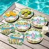 Hawaiian Tropical Plates and Napkins Beach Party Decorations Summer Pool Plates Tableware Set Aloha Bachelorette Pary Supplies view 4