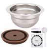 For Nespresso Machine Coffee Pods Kit: 80ml/2.7oz Reusable Compatible with Nespresso Vertuo ENV150, ENV135, Next, Pop Includes Stainless Steel Coffee Pod, Silicone Lid, Tweezer Spoon, Brush view 1