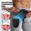 2PCS Hernia Belts for Men & Women, Inguinal Hernia Belt for Men Fits Left or Right Hernia, Hernia Support for Men With Adjustable Waist Strap & Compression Pressure Pad for Pre & Post-Surgery | Black view 2