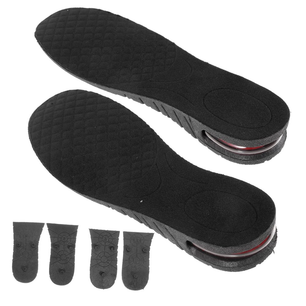 VICASKY Invisible Heightening Insoles 1 Pair Heel Lift Inserts with Air-inflated Cushion Three-Layer Design Invisible Shoe Height Increase Pads for Daily Comfort and Random Color