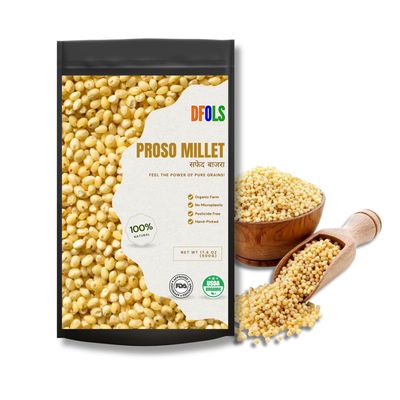 DFOLS Proso Millet Whole Grain Mild Neutral Flavor for Cooking 0.55lb 8.82oz (250g) Premium Quality