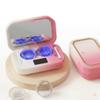 2026 Upgraded 49kHz Ultrasonic Contact Lens Cleaner Machine with Blue Light - Detachable Tank, 90-Day Power - Portable Contact Lens Case & Applicator Tool for Colored Lenses, Travel (Pink, 1) view 1