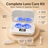 2026 Upgraded 49kHz Ultrasonic Contact Lens Cleaner Machine with Blue Light - Detachable Tank, 90-Day Power - Portable Contact Lens Case & Applicator Tool for Colored Lenses, Travel (Pink, 1) view 3