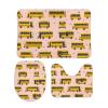 School Bus Coral Velvet Bathroom Floor Mat 3 Piece Non-Slip Bathroom Set Decor 15.7"x23.6" view 1