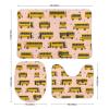 School Bus Coral Velvet Bathroom Floor Mat 3 Piece Non-Slip Bathroom Set Decor 15.7"x23.6" view 2