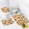 School Bus Coral Velvet Bathroom Floor Mat 3 Piece Non-Slip Bathroom Set Decor 15.7"x23.6" view 3