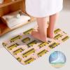 School Bus Coral Velvet Bathroom Floor Mat 3 Piece Non-Slip Bathroom Set Decor 15.7"x23.6" view 4