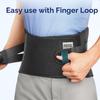FEATOL Lower Back Brace with 5 Reinforced Stays for Women and Men, Adjustable Snug-Fit Lumbar Support Belt for Work, Size S, Waist 25.6-29.5 in, Grey view 4