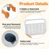 Foldable Shower Transfer Chair, Height Adjustable Bath Seat with Padded Backrest, Rust-Proof Aluminum Commode Wheelchair for Bathroom Safety Orange view 4