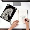 DIY Pearl Painting Notebook Creative Design Writing Journal A5 Portable Diary Stress Relieving Stationery Set Keepsake Case-Horse view 2