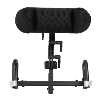 ATAUEFHEY Wheelchair Headrest Neck Support Pillow, Universal Adjustable Headrest for Elderly Wheelchair Accessories 3D Adjustable Height Width Angle with Soft PU Cushion for Neck Pain Relief