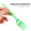 GOOHOCHY Plastic Cutlery Set 90pcs Disposable Plastic Utensils Knife Fork Spoon Deep Green Party Supplies for Picnics Catering and Outdoor Events view 4