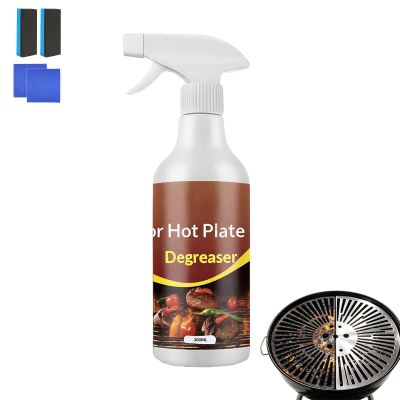 300ml Powerful Grease Remover for Griddles, Fast-Acting Heavy-Duty Grill Degreaser Spray, Multi-surface Barbecue Degreaser, Quick Foaming, For Stainless Steel, Oven Racks, Griddles (1PCS)