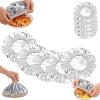 Naivetu Aluminum Foil Insulation Cover, 100 Pieces of Aluminum Foil Film Cover for Insulation, Reusable Aluminums Foil Heat Retaining Covers, For Home Dining Tables and Food Containers (40) view 1