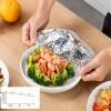 Naivetu Aluminum Foil Insulation Cover, 100 Pieces of Aluminum Foil Film Cover for Insulation, Reusable Aluminums Foil Heat Retaining Covers, For Home Dining Tables and Food Containers (40) view 3