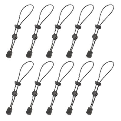 10Pcs Climbing Stick Holders, Hiking Trekking Pole Backpack Bungee Straps, Adjustable Elastic Rope Lanyard, for Tent Fastening Ski Walking Outdoor Mountaineering