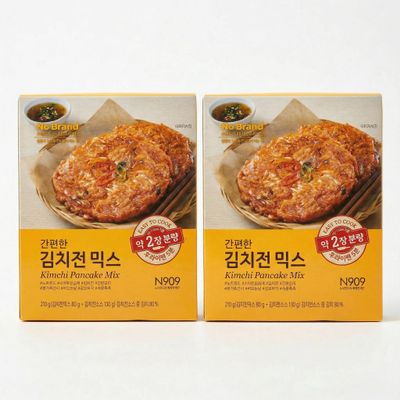 BENEPISYO Authentic Korean Kimchi Pancake Mix 2 Pack, Kimchijeon DIY Cooking Kit with Real Kimchi Sauce, Savory and Crispy Spicy Pancake Flour, Quick 5 Minute Prep Makes 4 Pancakes, 2