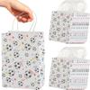 Rolpants 12Pcs Soccer Themed Paper Gift Bags with Twisted Handles, Bulk Soccer Print Party Favor Goodie Bags for Sports Birthday Game Day Party Supplies view 1