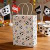 Rolpants 12Pcs Soccer Themed Paper Gift Bags with Twisted Handles, Bulk Soccer Print Party Favor Goodie Bags for Sports Birthday Game Day Party Supplies view 3