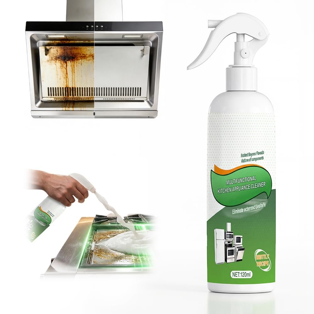 Mustowl Heavy-Duty Kitchen Oil Remover Spray, Multi-Purpose Degreaser for Cooktop, Oven, Stove & Range Hood, Foam Cleaner for Grease (1pcs)