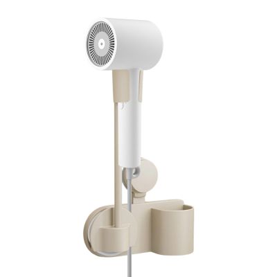 Hair Dryer Holder - Space Saving Wall Mounted, Non Slip Suction Cup Storage Rack for Secure Organization Bathroom Accessory for Home Apartment Hotel Dorm Bedroom Bathroom Shower