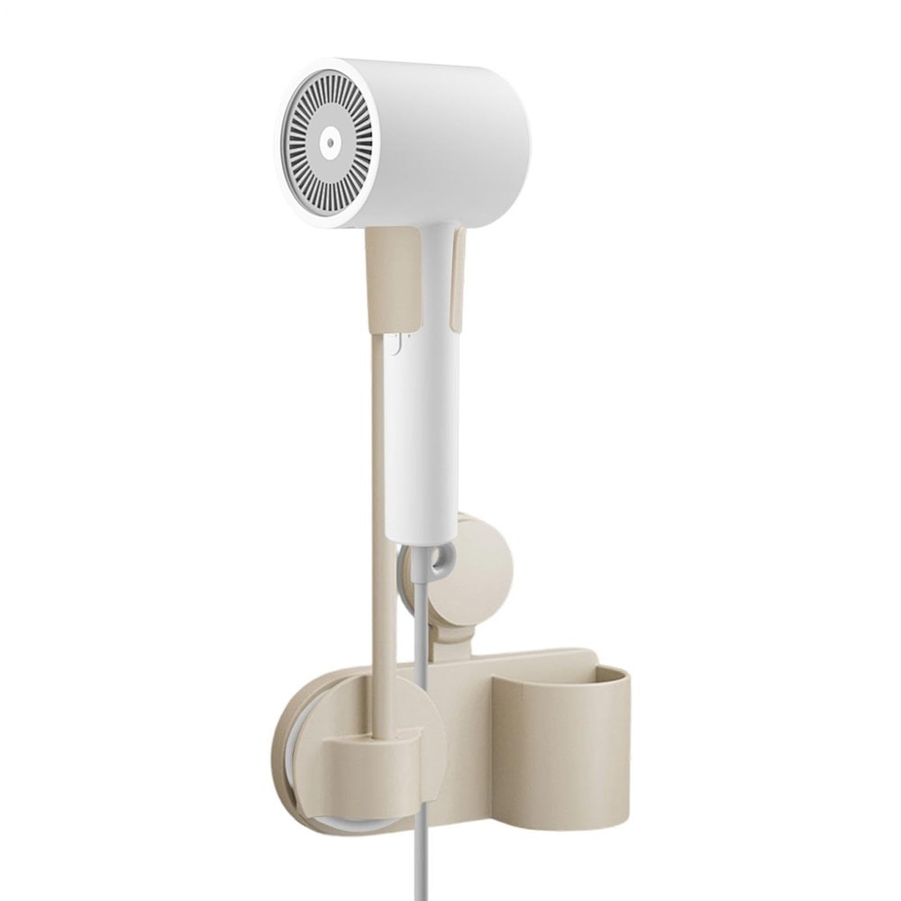 Hair Dryer Holder - Space Saving Wall Mounted, Non Slip Suction Cup Storage Rack for Secure Organization Bathroom Accessory for Home Apartment Hotel Dorm Bedroom Bathroom Shower