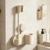 Hair Dryer Holder - Space Saving Wall Mounted, Non Slip Suction Cup Storage Rack for Secure Organization Bathroom Accessory for Home Apartment Hotel Dorm Bedroom Bathroom Shower view 3