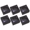 ECYC 6 Pcs 4.72x4.72x2.36 inch Kraft Boxes with Windows, Gift Packaging Box Cookie Boxes for Candy Cookies Wedding Party Favors, Black view 1