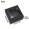 ECYC 6 Pcs 4.72x4.72x2.36 inch Kraft Boxes with Windows, Gift Packaging Box Cookie Boxes for Candy Cookies Wedding Party Favors, Black view 2