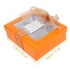 Uonlytech Bridesmaid Box Set with Tote Bag, Ribbon and Card, Small Orange Valentines Day Wedding Packaging Box for Bridesmaids and Wedding view 2