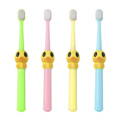 BCOATH 4pcs Soft Cartoon Bristle Toothbrushes for Ages 2-10 Colorful for Everyday Oral Hygiene