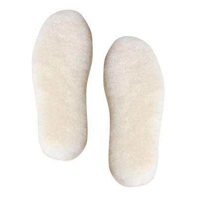 JOYOFREELY Mens Winter Warm Sheepskin Shoe Insoles, Fluffy Fleece Boot Inserts for Cold Weather, Size 43 Warm Insoles for Snow Boots and Work Shoes