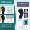 BraceAbility Knee Compression Sleeve for Women and Men - ComfortEase Knee Pain Brace Support for Arthritis, Swelling, Joint Stiffness, Recovery, All-Day Comfort and Relief (S - Black/Teal) view 2