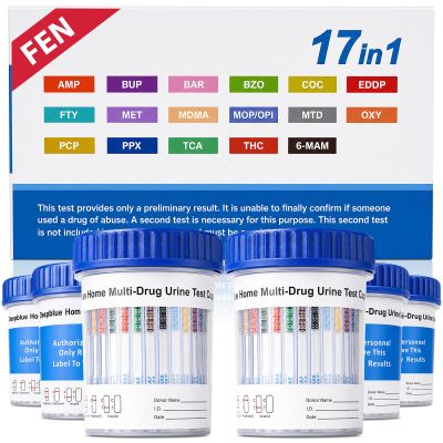 DEEPBLUE Multi-Drug Urine Test Cup Kit, 17 Panel, OTC Home Use, 5 Minute Results(6pcs)