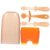 NUSITOU 3pcs Soft Silicone Toothbrushes for Babies, Safe Tongue Cleaner Oral Care Set, Orange Color view 1