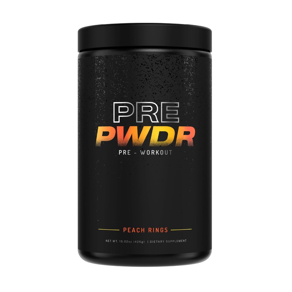 PWDRS Pre-Workout Powder, All Natural Pre Workout for Energy, Pump, Endurance & Strength, with Caffeine (Peach Gummi)