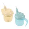 IMUSINICE Elderly Care Straw Cups 2pcs 300ml Non-spill Nursing Cups with Handles and Lids for Disabled Adults Liquid Food Feeding and Bedridden Patients view 1