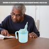 IMUSINICE Elderly Care Straw Cups 2pcs 300ml Non-spill Nursing Cups with Handles and Lids for Disabled Adults Liquid Food Feeding and Bedridden Patients view 3