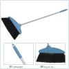 Housoutil Soft Bristle Household Cleaning Broom with Blue Handle, Large Angle Floor Broom for Indoor and Outdoor Sweeping, Hair-Resistant Trash Sweeping Tool for Home and Garage Use view 3