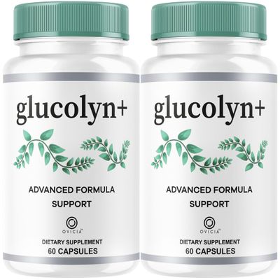 (2 Pack) Glucolyn Capsules - Advanced Formula All Natural Support, 120 Capsules for 2 Months