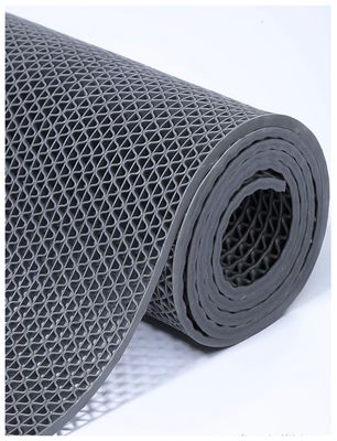Non-Slip PVC Open-Weave Mat for Kitchen, Bathroom, Shower, Outdoor Waterproof Drainage Mat for Floor, Commercial Use(Gray,0.5x200x100centimeter)
