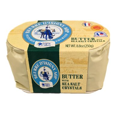 Beurre d'Isigny Butter with Sea Salt Crystals 8.8oz (Pack of 4)