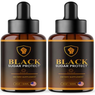 (2 Pack) Black Sugar Protect Drops - BlackSugar Protect Premium Liquid Drops All Natural Advanced Formula, BlackSugarProtect Support Vitamins for Overall Health & Wellness, 2 Bottles for 2 Months