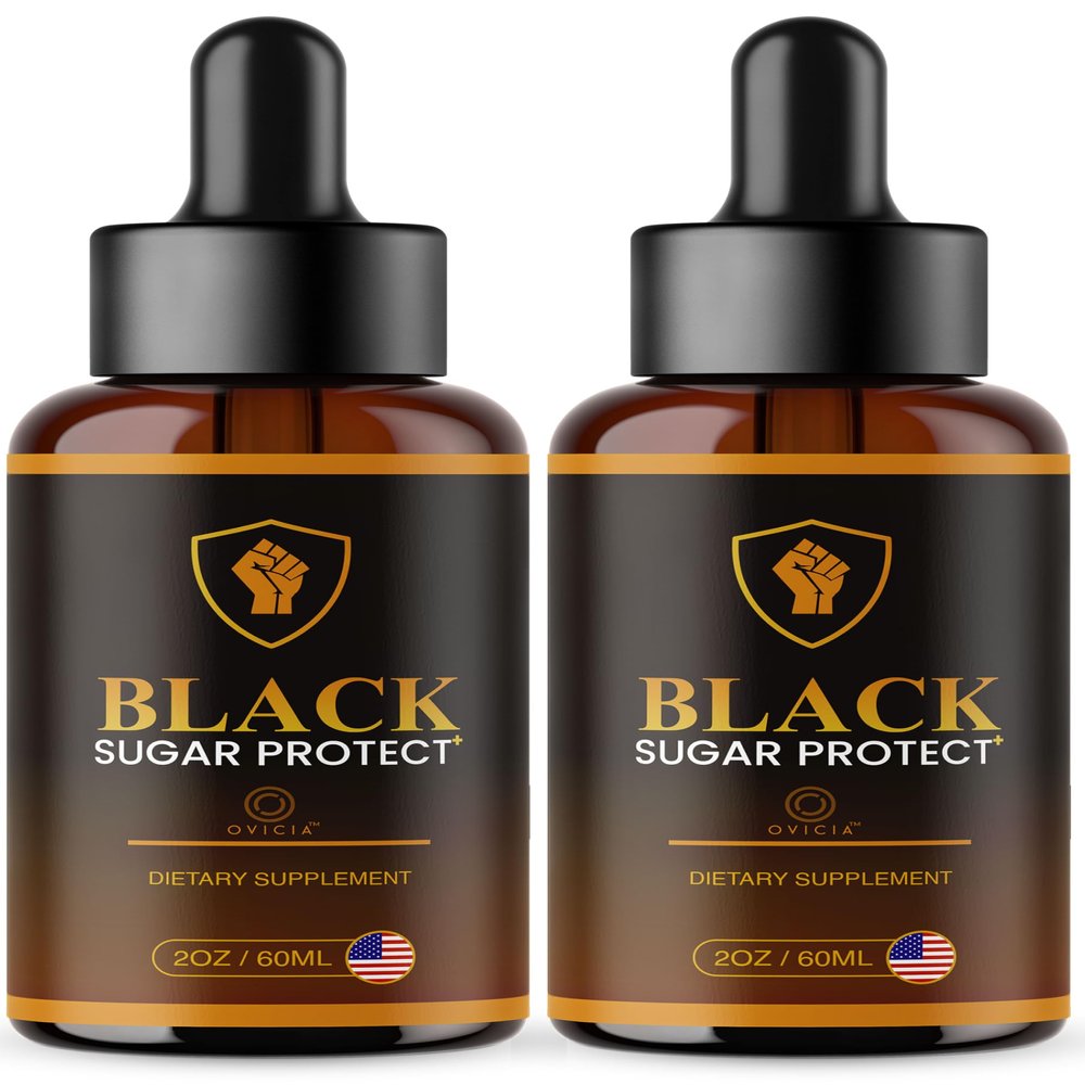 (2 Pack) Black Sugar Protect Drops - BlackSugar Protect Premium Liquid Drops All Natural Advanced Formula, BlackSugarProtect Support Vitamins for Overall Health & Wellness, 2 Bottles for 2 Months