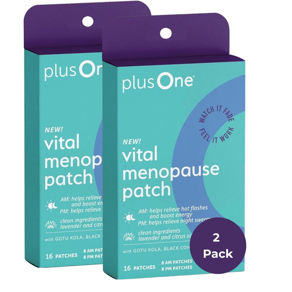 plusOne Vital Menopause Patches AM & PM - Herbal Arjuna 32ct (2 Pack)