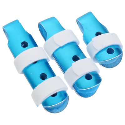 Milisten Thumb Splint and Finger Corrector Set 3 Pieces Blue S/m/l Protective Finger Brace for Joint Stabilization and Injury Support Straightener and Sport Protection