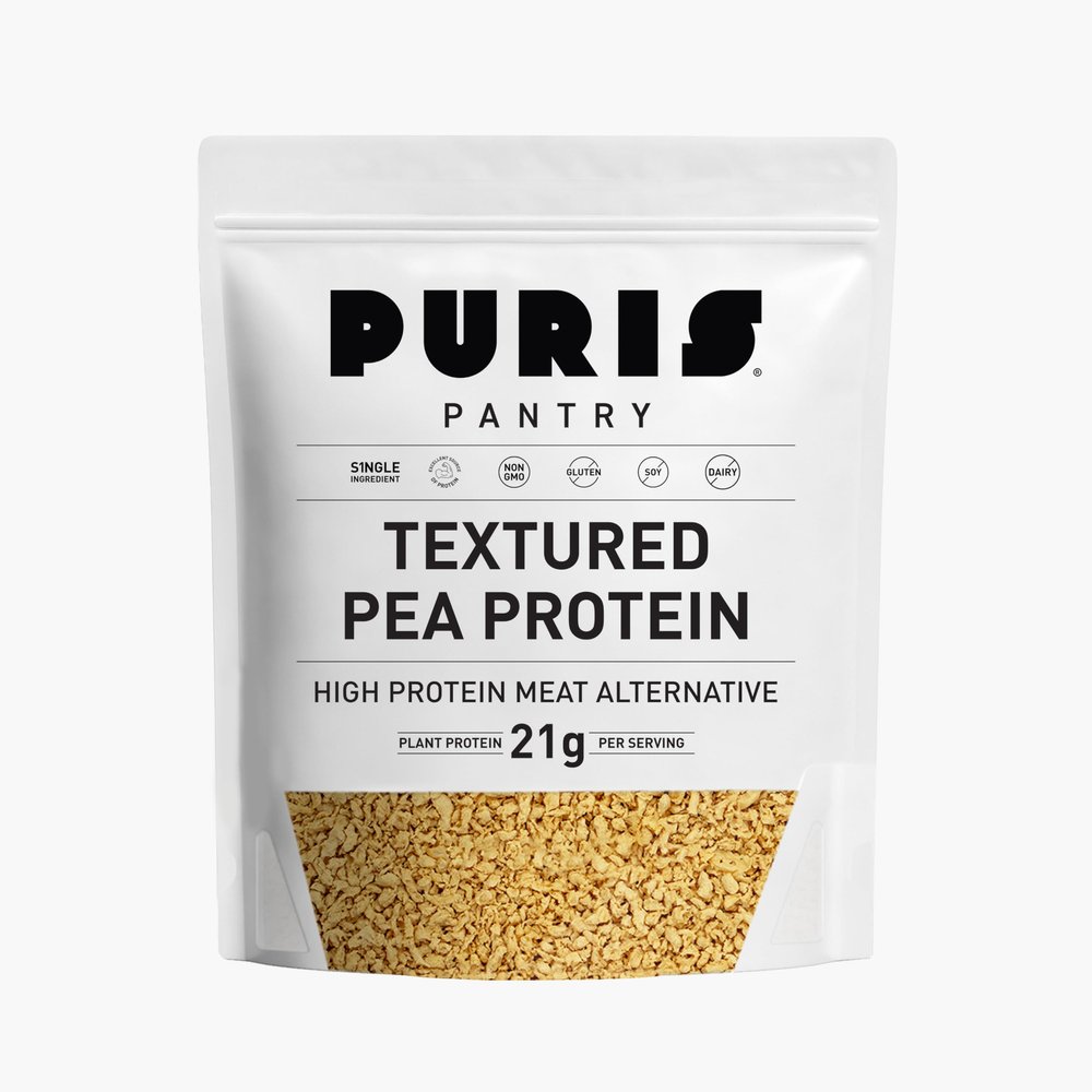 PURIS Textured Pea Protein (TVP), Meatless Crumbles, 21g Protein, Vegan