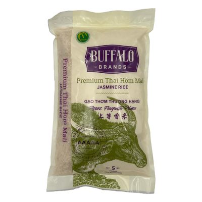 Buffalo Brands Thai Hom Mali White Jasmine Rice - 5 lb Bag