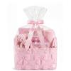 Yiyiring Pink Bow Storage Basket with Handles for Gifts 14 x 11 in Large Bow Basket for Nursery Living Room with Clear Gift Bags and Pink Bows for Wedding Baby Shower Brithday Graduation Party Supply view 1