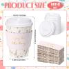 Mimorou 120 Sets Wildflower Coffee Cups with Lids and Sleeves, 8 oz Disposable Paper Cups, Floral Design Insulated Drinking Mugs for Wedding, Baby Shower, Birthday, Party Supplies view 2